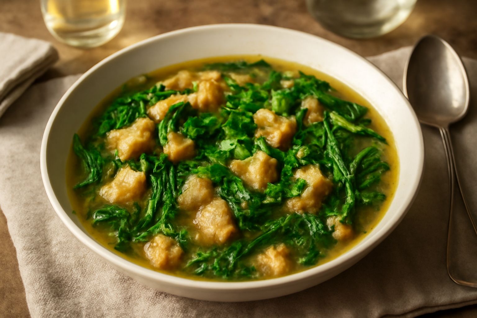 Zuppa di pane e erbette