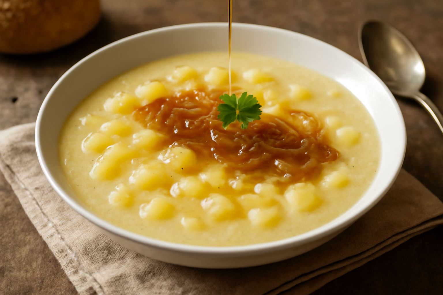 Zuppa di patate e cipolle