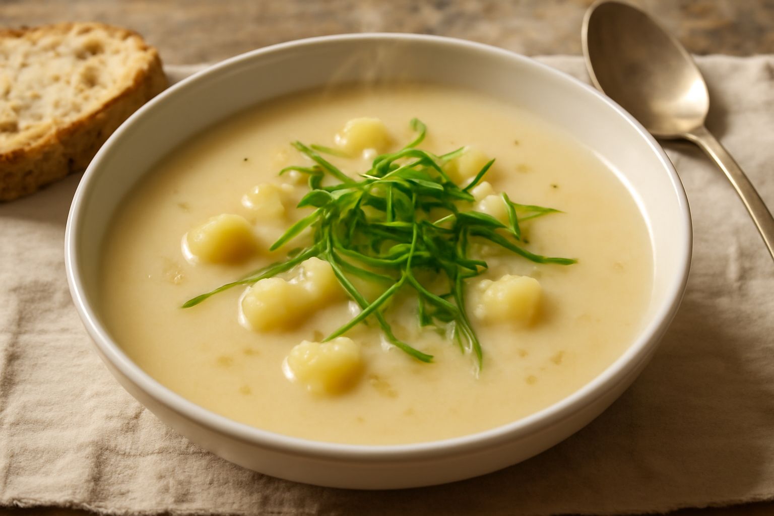 Zuppa di patate e porro