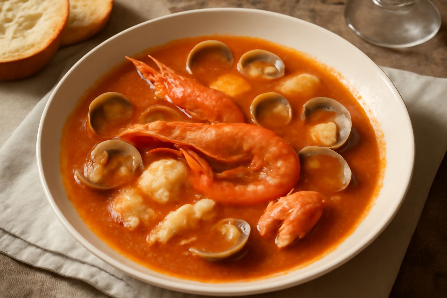 Zuppa di pesce alla marinara