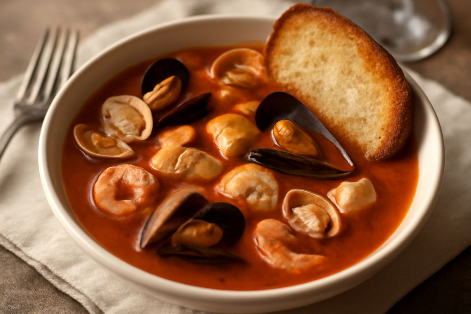 Zuppa di pesce alla reggiana