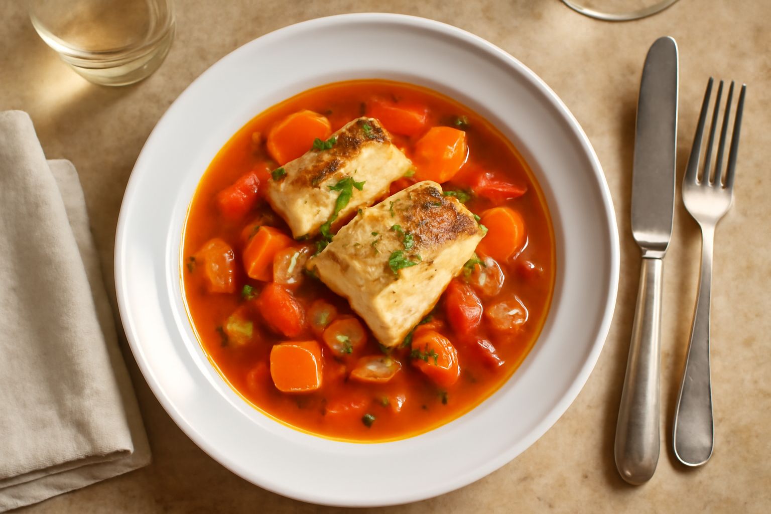 Zuppa di pesce persico: carne delicata e proteine pure per nutrire senza appesantire