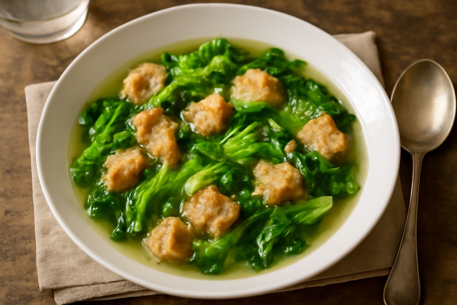 Zuppa di scarole e pane