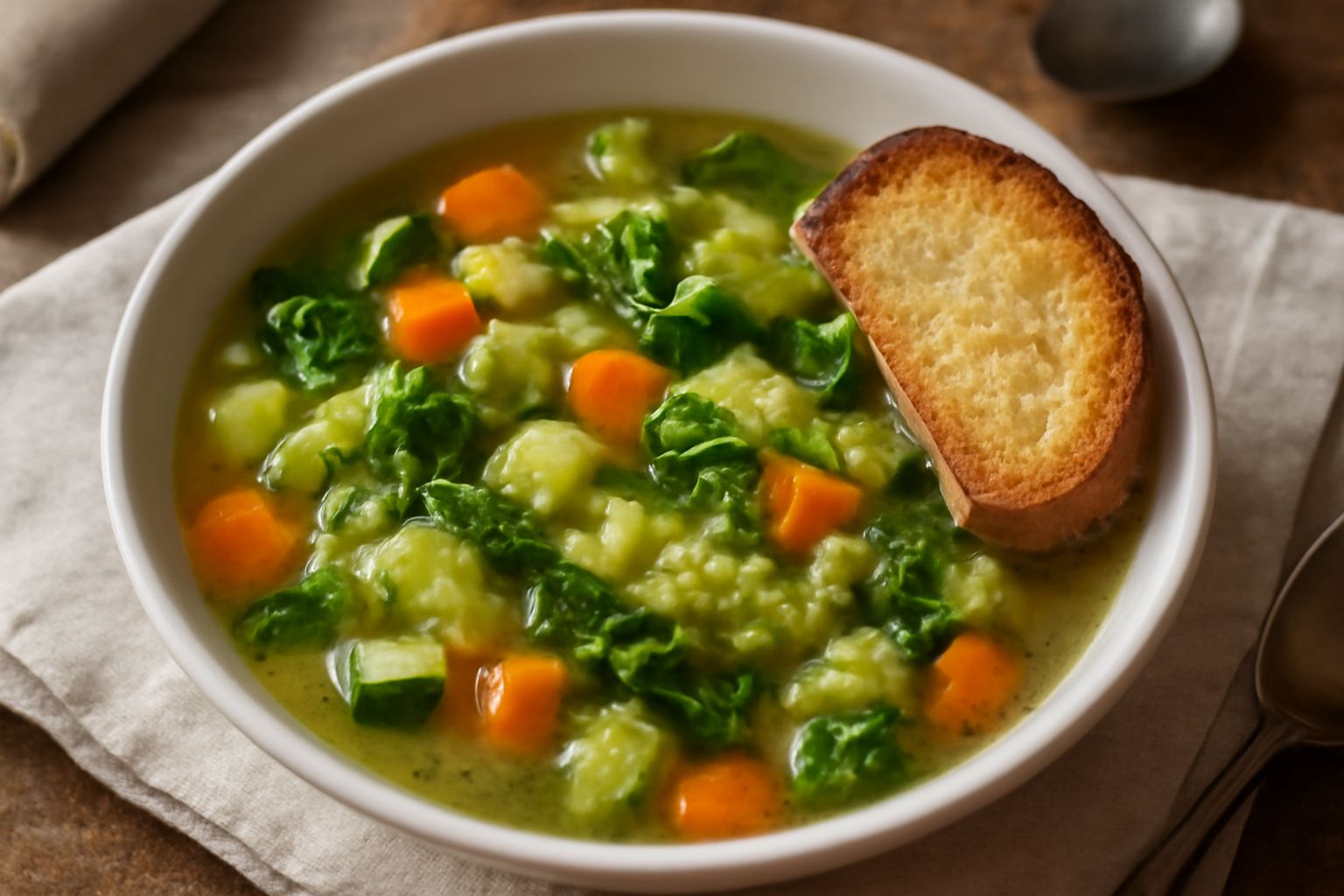 Zuppa di verdure di campo