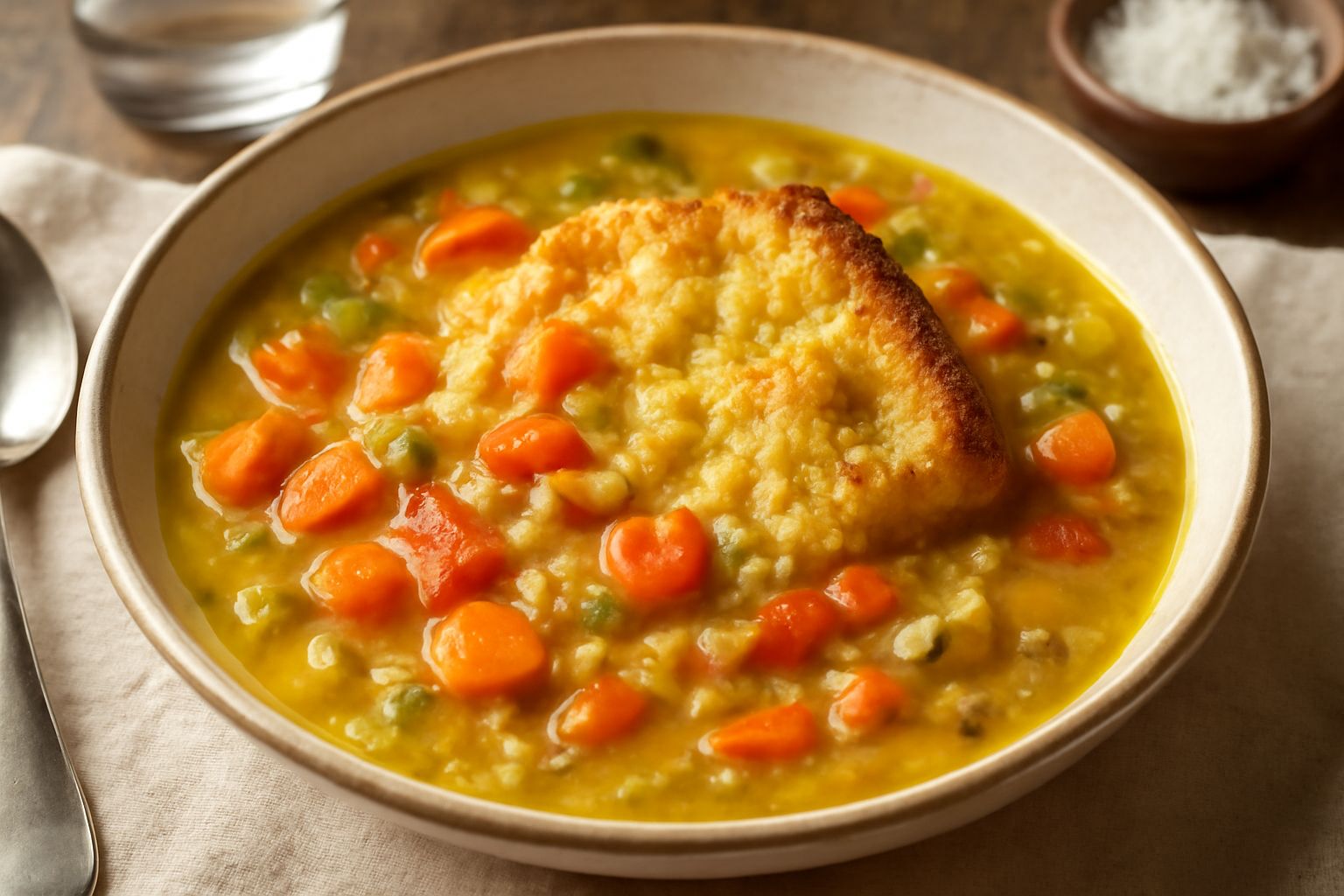 Zuppa d'ortolana con pane raffermo