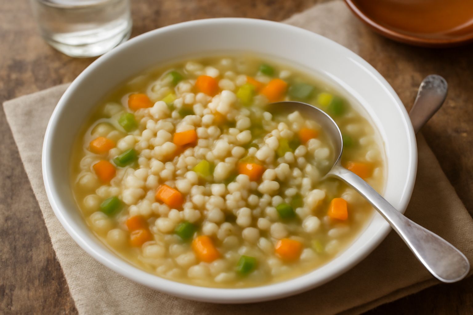 Zuppa d'orzo con verdure