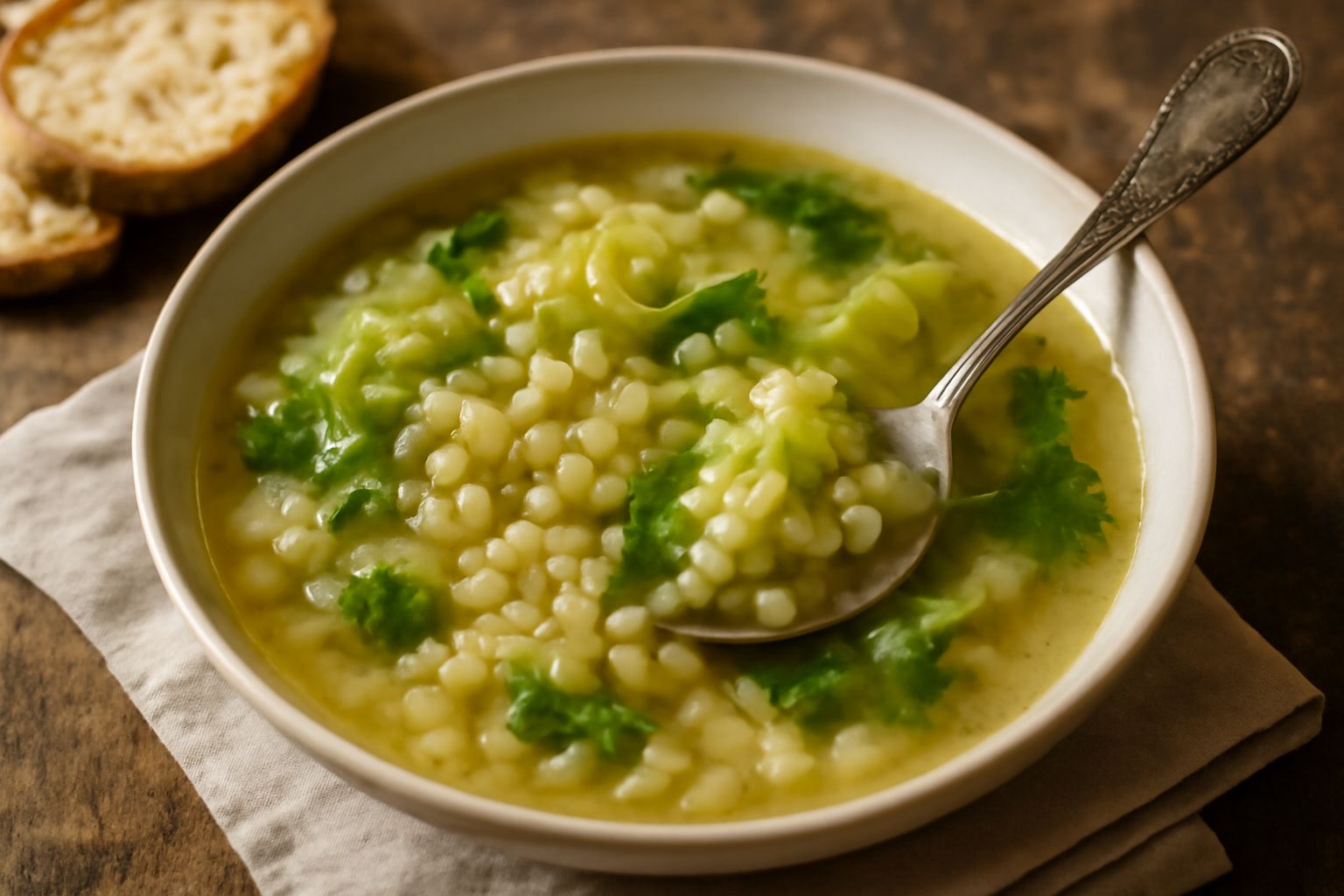 Zuppa d'orzo e cavoli