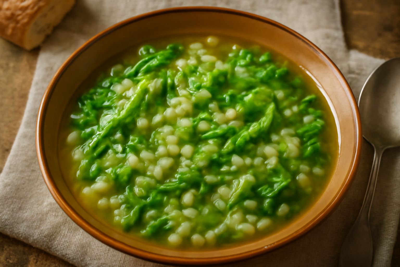 Zuppa d'orzo e cavolo