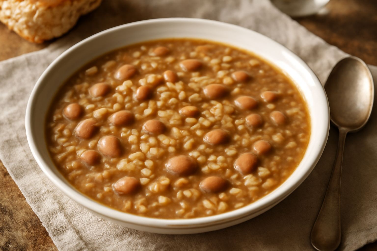 Zuppa d'orzo e fagioli