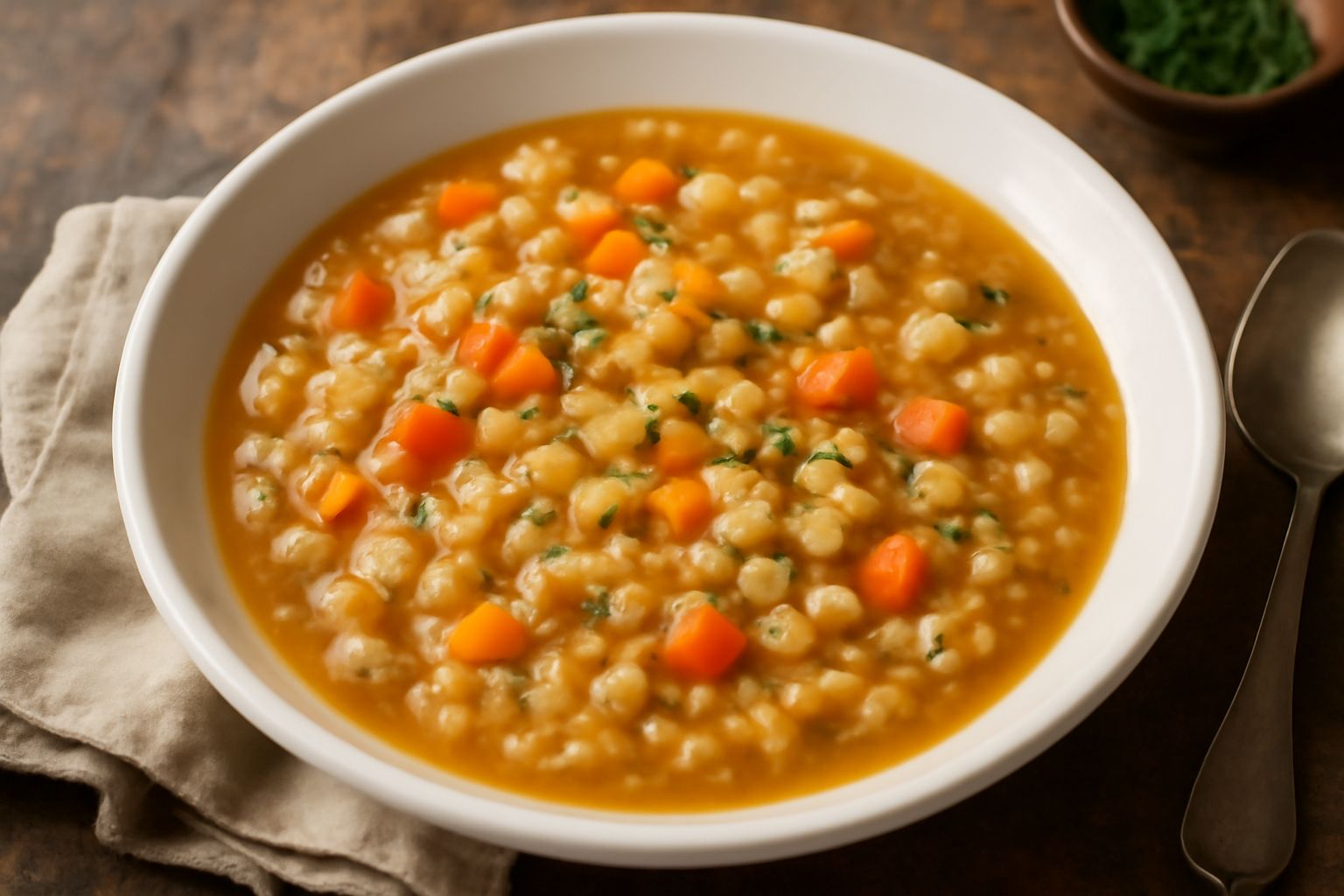 Zuppa d'orzo perlato