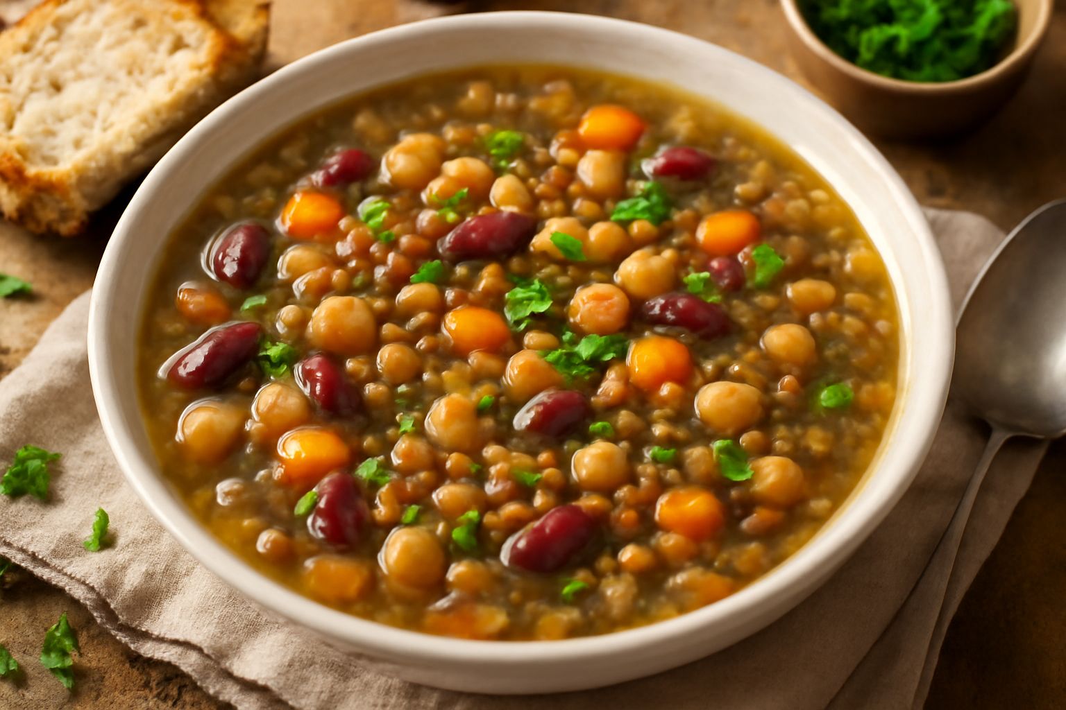 Zuppe di legumi misti